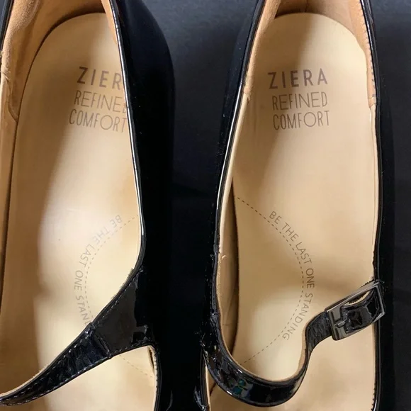 Ziera Refined Comfort Black Patent Heel Shoes Trixie 41FF approx.US 10.5 - Picture 9 of 10